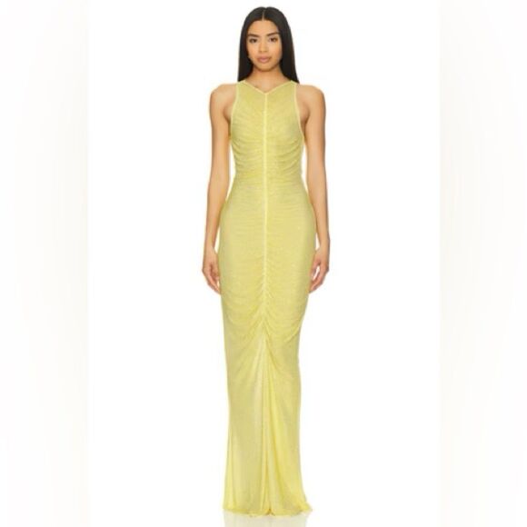 Retrofete Marsann yellow crystal rhinestone dress size small - Picture 6 of 13